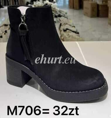 Botki damskie 7AM706.BLACK (36/41,12par)