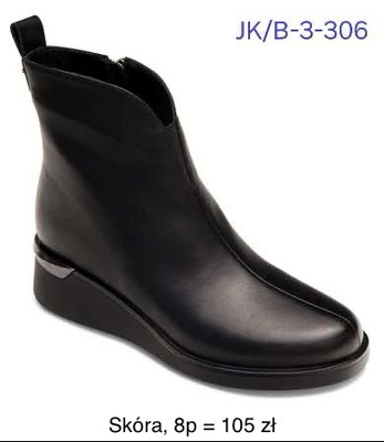 Botki damskie 7AB-3-306.BLACK (36/41,8par)