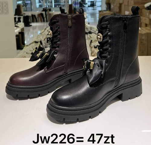 Botki damskie ocieplane JW226.BLACK (36/41,12par)