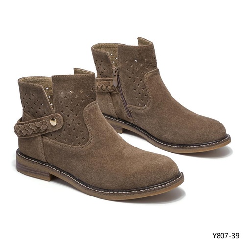 Botki damskie 7AY807-39.KHAKI (36/41,12par)