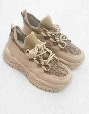 Buty sportowe damskie 7ADML928-63.KHAKI (36/41,12par)