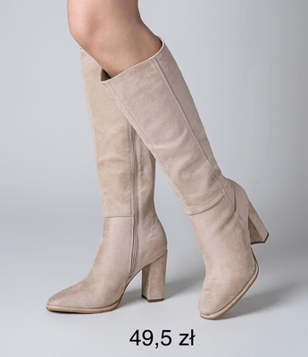 Kozaki damskie ocieplane F6381.BEIGE (36/41,12par)