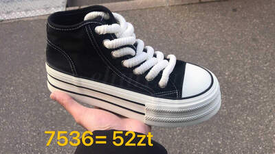 Trampki damskie   7A7536.BLACK  (36/41,12par)