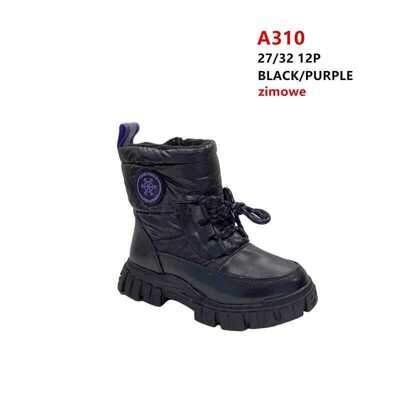 Botki dziewczęce 3AA310.BLACK (27/32,12par)