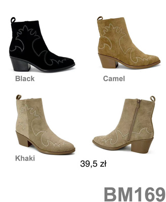 Botki damskie BM169.KOLORDOWYBORU Ocieplane (36/41,12par)