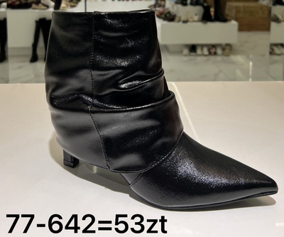 Botki damskie ocieplane 77-642.BLACK (36/41,12par)