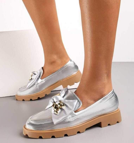 Balerinki damskie 7A8026.SILVER (36/41,12par)