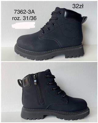 Trzewiki chłopięce 5A7362-3A.BLACK (31/36,12par)