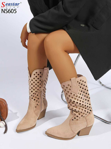 Kozaki damskie 7ANS605.BEIGE (36/41, 8par)