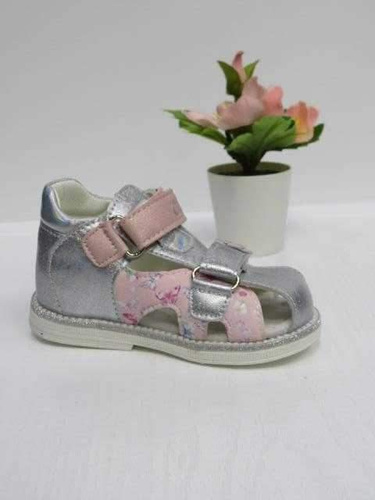 Sandały dziewczęce 1AAB241.SILVER/PINK (20/25,12par)
