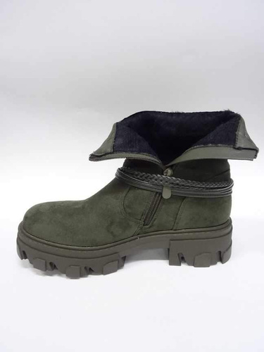 Botki damskie ocieplane   7AMD7372-3.GREEN   (36/41,12par)