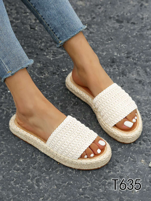 Klapki damskie T635.BEIGE (36/41,12par)