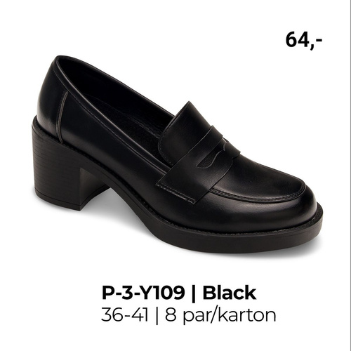 Czółenka damskie 3-Y109.BLACK (36/41,8par)