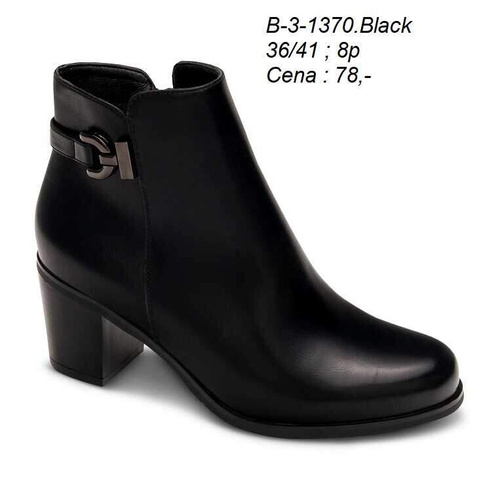 Botki damskie B-3-1370.BLACK (36/41,8par)