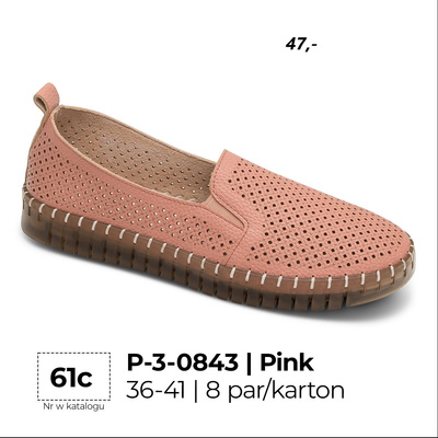 Balerinki damskie 3-0843.PINK (36/41,8par)