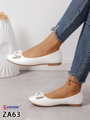 Balerinki damskie ZA63.WHITE (36/41,12par)