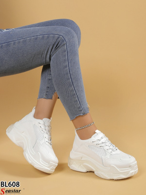 Buty sportowe damskie BL608.WHITE (36/41,12par)