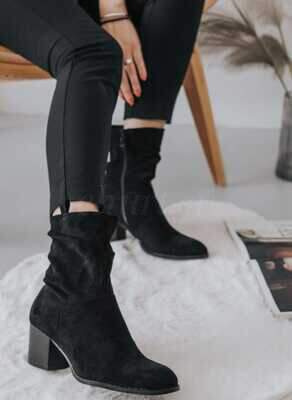 Botki damskie ocieplane  7AOM580-9.BLACK  (36/41,12par)