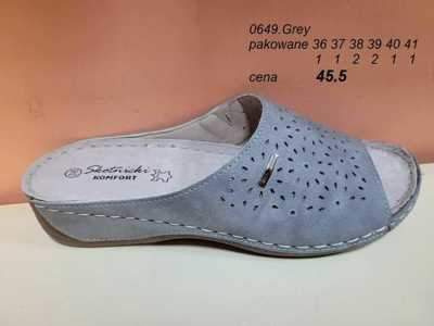 Klapki damskie 7A0649.GREY (36/41,8par)