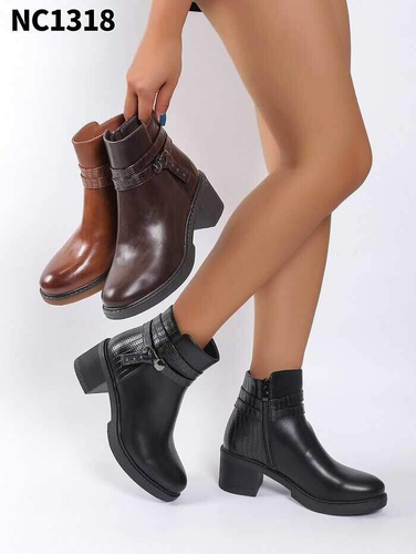 Botki damskie 7ANC1318.BROWN (36/41,12par)