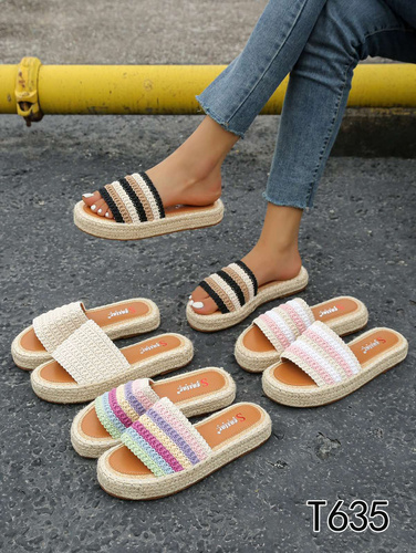 Klapki damskie T635.BEIGE (36/41,12par)