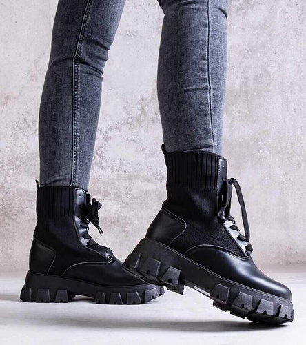 Botki damskie K-110.BLACK (36/41,12par)