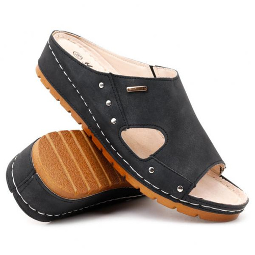 Klapki damskie DE924-5.BLACK (36/41,12par)