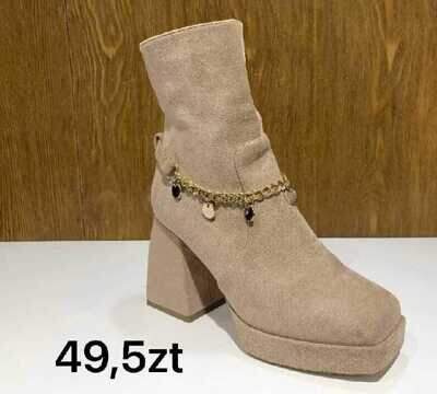 Botki damskie 7A168-500.BEIGE (36/41,12par)