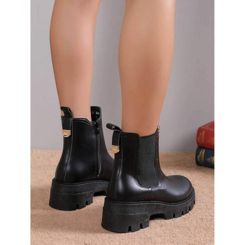 Botki damskie ocieplane  7AVL221.BLACK   (36/41,12par)