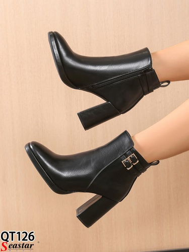 Botki damskie ocieplane QT126.BLACK (36/41,12par)