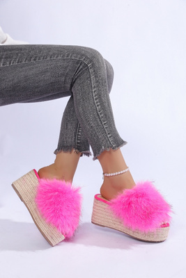 Klapki damskie BG225.FUSHIA (36/41,12par)