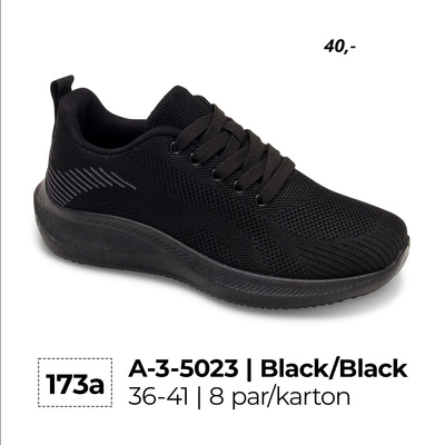 Buty sportowe damskie 3-5023.BLACK/BLACK (36/41,8par)