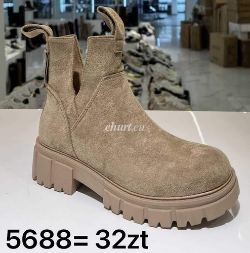 Botki damskie 7A5688.KHAKI (36/41,12par)