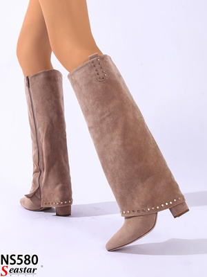 Kozaki damskie NS580.KHAKI (36/41,12par)