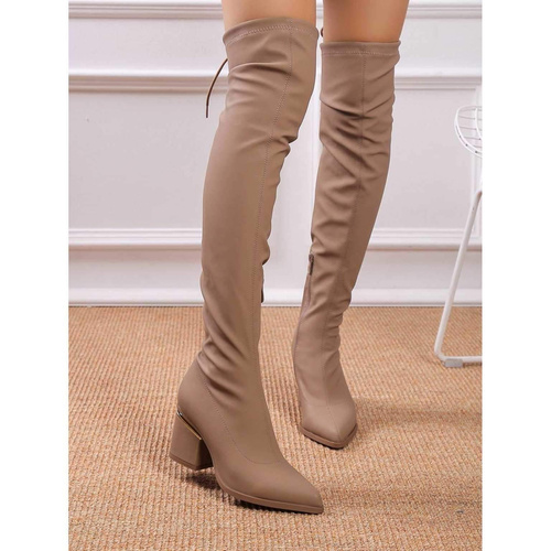 Kozaki damskie ocieplane NS351.KHAKI (36/41,12par)