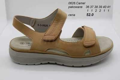 Sandały damskie 7A0626.CAMEL (36/41,8par)