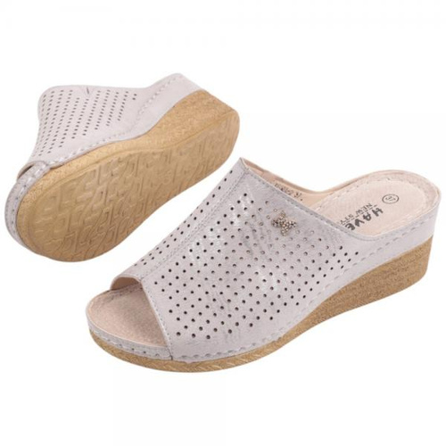 Klapki damskie DE02A-2.SILVER (36/41,8par)