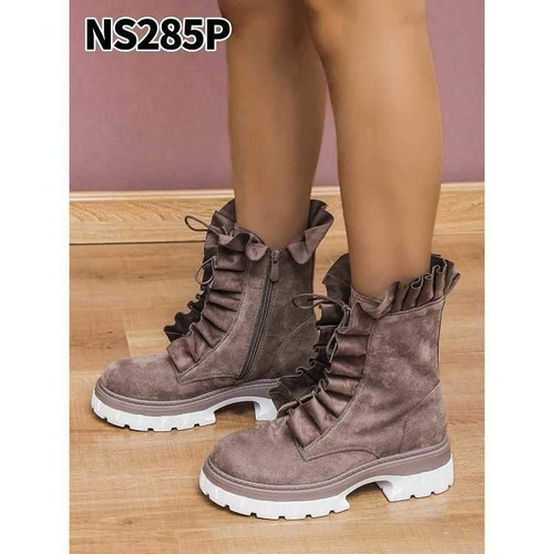 Botki damskie ocieplane NS285.TAUPE (36/41,12par)