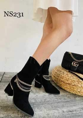 Botki damskie 7ANS231.BLACK Ocieplane (36/41,12par)