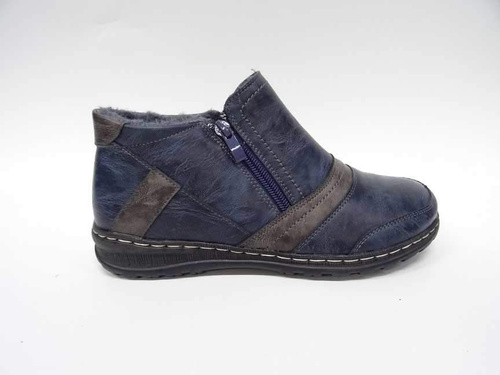 Botki damskie ocieplane  7A9662B-11.NAVY   (37/42,12par)