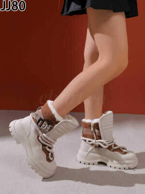 Botki damskie ocieplane JJ80.BEIGE (36/41,12par)