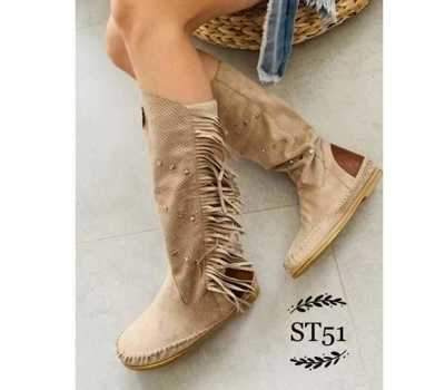 Kozaki damskie 7AST51.BEIGE (36/41,12par)