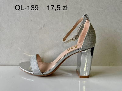 Sandały damskie QL-139.SILVER (36/41,12par)