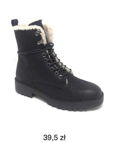 Botki damskie ocieplane  7AF6065.BLACK (36/41,12par)