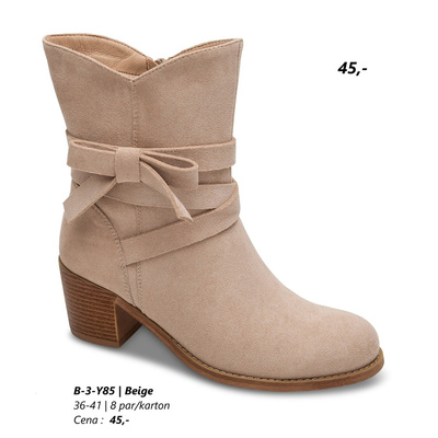 Botki damskie 3-Y85.BEIGE (36/41,8par)