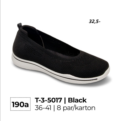 Trampki damskie 3-5017.BLACK (36/41,8par)