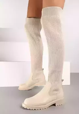 Kozaki damskie ocieplane F68135.BEIGE (36/41,12par)