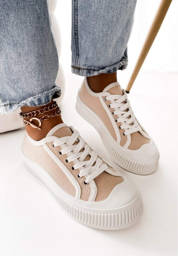 Trampki damskie  2667.KHAKI (36/41,12par)