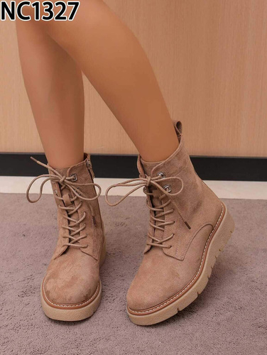 Botki damskie ocieplane NC1327.KHAKI (36/41,12par)