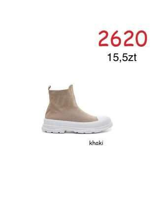Botki damskie 7A2620.KHAKI (36/41,12par)